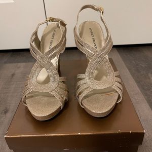 Audrey Brooke gold heels